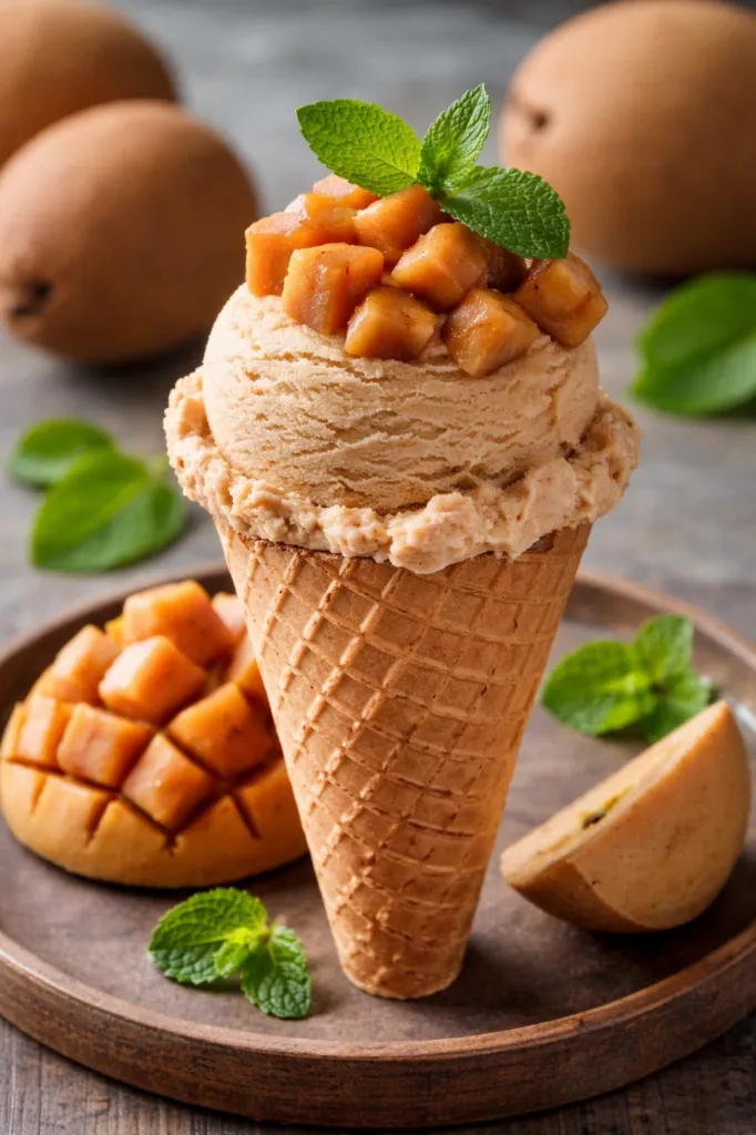 [IC04] Natural Chikoo Ice-Cream